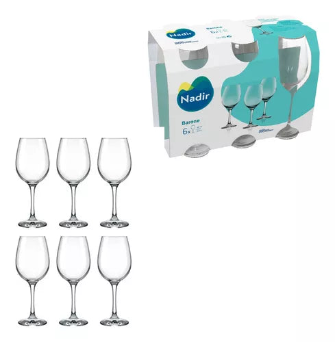 Jogo De Taças Nadir Barone 385ml Com 6 Peças